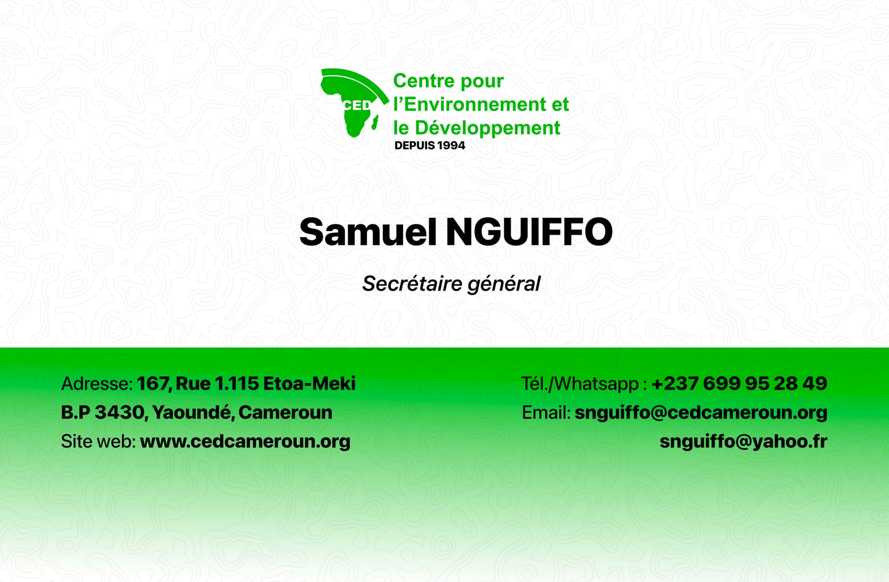 Carte de visite recto