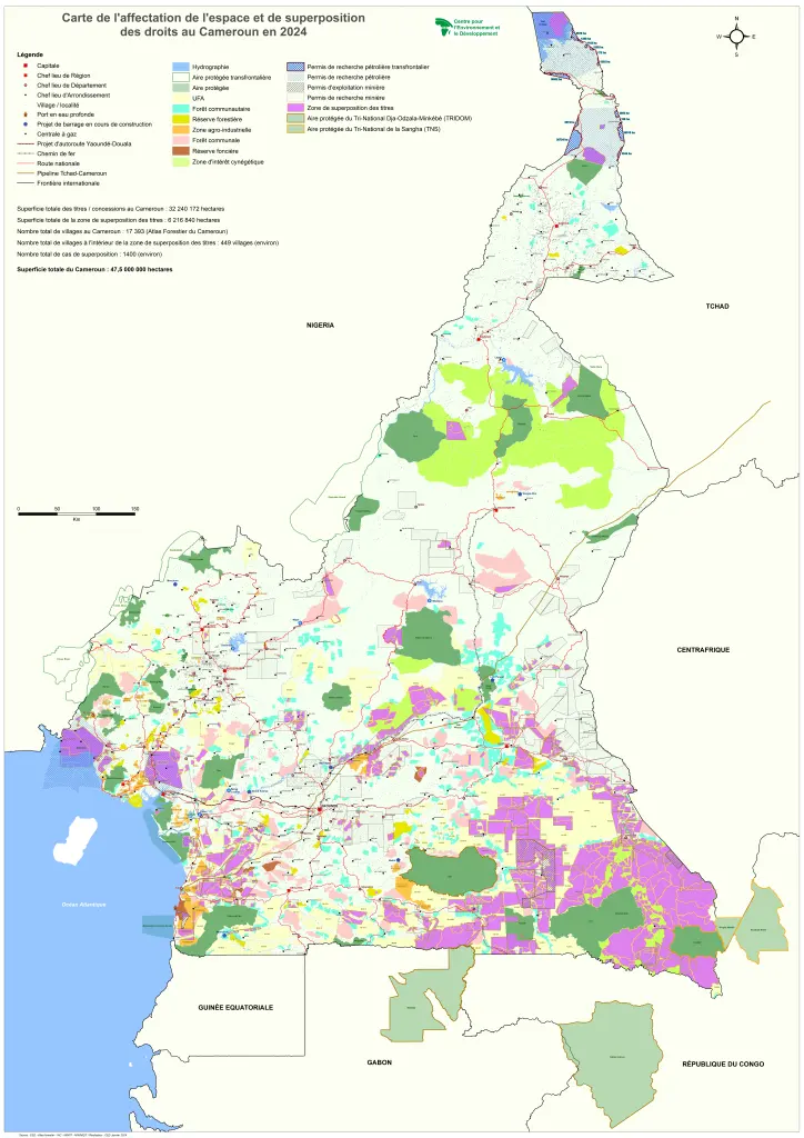 Affectation de l'espace et superposition des droits au Cameroun en 2024