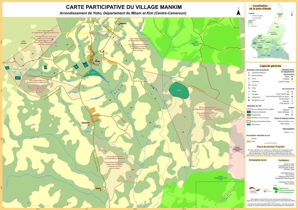 Carte participative du village Mankim