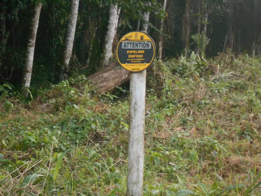 Panneau signalant le pipeline enfoui