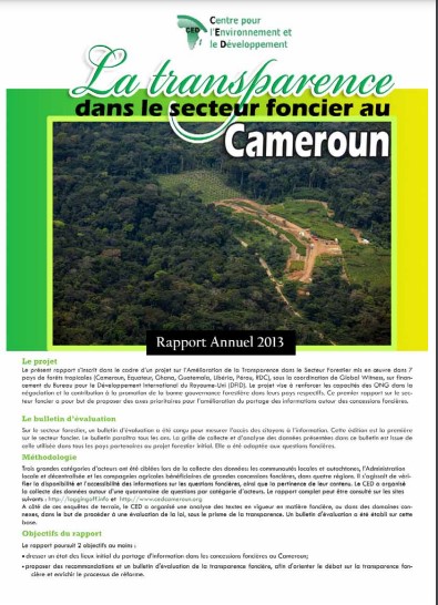 La transparencedans le secteur foncierau Cameroun