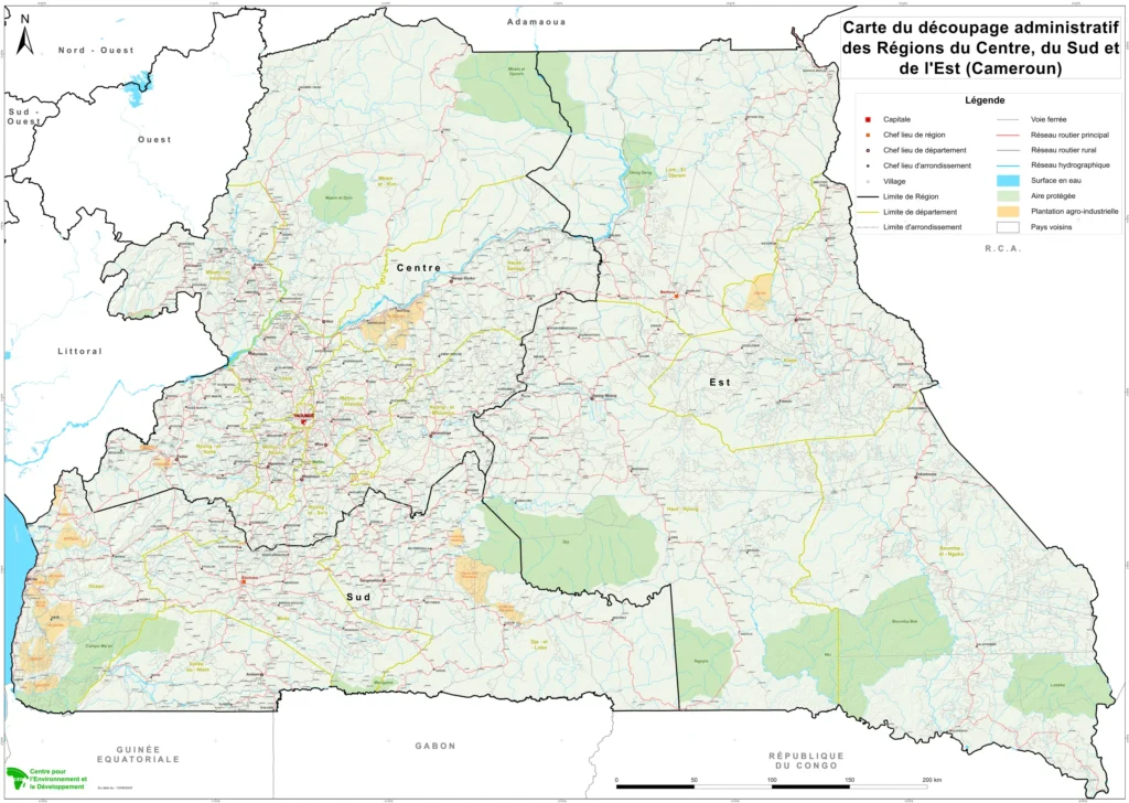 Carte Administration Centre – Sud – Est